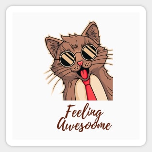 Awesome funny cute cat Sticker